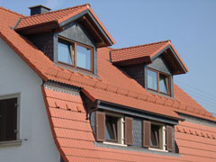 Gauben und Dachfenster